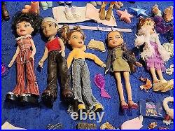 Lot Vintage 2001 BRATZ = 5 Dolls + Clothing Shoes Accessories AS IS