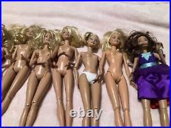Lot of 10 Barbie dolls Nude Mixed Lot For OOAK Nice Condition Push Button Lot A9