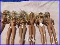 Lot of 10 Barbie dolls Rubber Leg Nude Mixed Lot For OOAK Nice Condition Lot A14