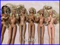 Lot of 10 Barbie dolls Rubber Leg Nude Mixed Lot For OOAK Nice Condition Lot A16