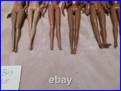 Lot of 10 Barbie dolls Rubber Leg Nude Mixed Lot For OOAK Nice Condition Lot A17
