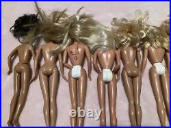 Lot of 10 Barbie dolls Rubber Leg Nude Mixed Lot For OOAK Nice Condition Lot A18