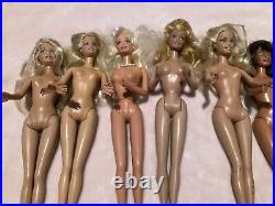 Lot of 10 Barbie dolls Rubber Leg Nude Mixed Lot For OOAK Nice Condition Lot A22