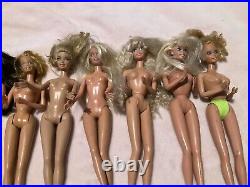 Lot of 10 Barbie dolls Rubber Leg Nude Mixed Lot For OOAK Nice Condition Lot A23