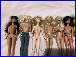 Lot of 10 Barbie dolls Rubber Leg Nude Mixed Lot For OOAK Nice Condition Lot A24