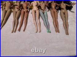 Lot of 10 Barbie dolls Rubber Leg Nude Mixed Lot For OOAK Nice Condition Lot A24