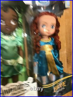 Lot of 10 Disney Animators Collection Dolls Ariel, Belle, Tiana, Jasmine +More