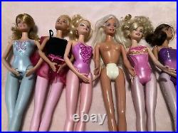 Lot of 11 Barbie Ballerina dolls Nude Mixed Lot For OOAK Nice Condition Lot A12