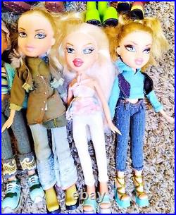 Lot of 12 BRATZ DOLLS Mostly G1 FULLY-CLOTHED BOY GIRLS Loose Dolls