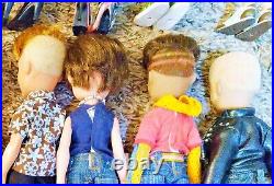 Lot of 12 BRATZ DOLLS with CASE 2001 G1 FULLY-CLOTHED BOYS GIRLS Loose Dolls