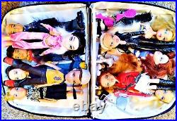 Lot of 12 BRATZ DOLLS with CASE 2001 G1 FULLY-CLOTHED BOYS GIRLS Loose Dolls