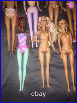 Lot of 15 Barbie dolls Nude Mixed Lot For OOAK Nice Condition No Damage Lot A1