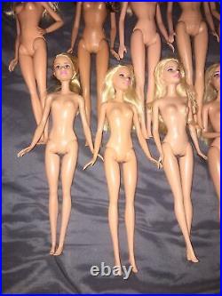 Lot of 15 Barbie dolls Nude Mixed Lot For OOAK Nice Condition No Damage Lot A5