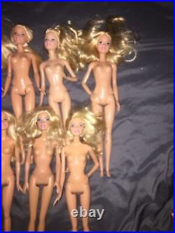 Lot of 15 Barbie dolls Nude Mixed Lot For OOAK Nice Condition No Damage Lot A5