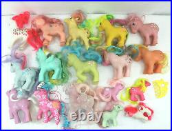 Lot of 17 Vintage My Little Pony MLP G1 Gen 1 1982 83 84 85 86 87 Flocked