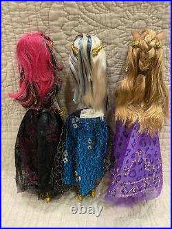 Lot of 3 EXC & near complete Monster High 13 Wishes Clawdeen Draculaura Frankie