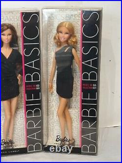 Lot of 4 2009 Barbie Basics Collection 001 Dolls MODELS 01, 02, 03 & 06 NIB