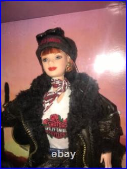 Lot of 4 Harley Davidson Ken & Barbie Dolls Mattel #25637, 25638, 22256, 20441