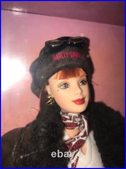 Lot of 4 Harley Davidson Ken & Barbie Dolls Mattel #25637, 25638, 22256, 20441