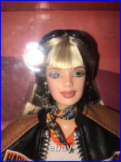 Lot of 4 Harley Davidson Ken & Barbie Dolls Mattel #25637, 25638, 22256, 20441