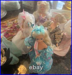 Lot of 7 Barbies in case Shopping Chic Happy Birthday MORE L@@K