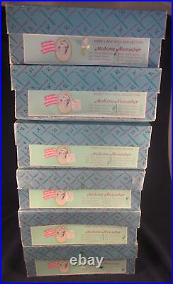 MADAME ALEXANDER Presidents' Wives First Series 14 Dolls Set of 6 withBOXES 1976