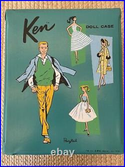 MATTEL Vintage KEN DOLL & BLUE CASE And CLOTHING FASHION Outfits 1961-1964