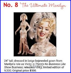 Marilyn Monroe Franklin Mint porcelain 24 doll limited edition
