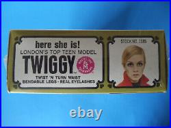 Mattel 1967 TWIGGY Twist N' Turn MOD Doll Pristine MINT Factory Sealed Box