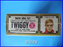 Mattel 1967 TWIGGY Twist N' Turn MOD Doll Pristine MINT Factory Sealed Box