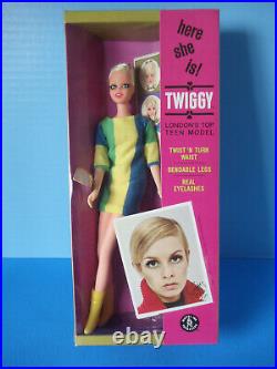 Mattel 1967 TWIGGY Twist N' Turn MOD Doll Pristine MINT Factory Sealed Box