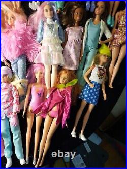 Mattel Barbie Lot Vintage And Modern 1990's 2000's lot of 32 7lbs of dolls