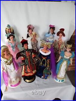 Mattel Great Eras Barbie Dolls Collection Complete Original 10 Dolls Lot
