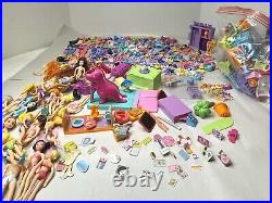Mattel Polly Pocket mixed lot of dolls, clothes, shoes, accessories, furniture