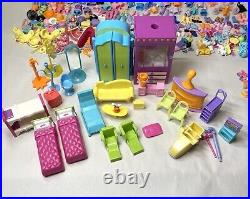 Mattel Polly Pocket mixed lot of dolls, clothes, shoes, accessories, furniture