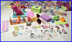 Mattel Polly Pocket mixed lot of dolls, clothes, shoes, accessories, furniture