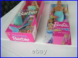 Mermaid Barbie 1991 & Merman Ken 2018 Dolls Lot Mattel NRFB