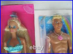 Mermaid Barbie 1991 & Merman Ken 2018 Dolls Lot Mattel NRFB