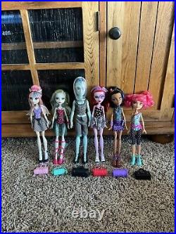Monster High Dance Class 5 Pack Lot + Howleen Wolf Dance Class Doll