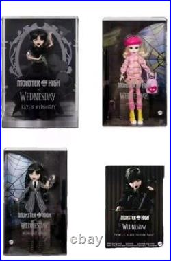 Monster High Doll Lot Wednesday Addams Enid Sinclair Raven N Paint It Black New
