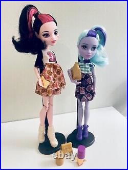 Monster High Doll Set SCHOOL SPIRIT PB&J Draculaura & Twyla EXCELLENT COND. VHTF