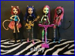 Monster High Fierce Rockers Venus Catty Clawdeen Torelei 2015 Lot