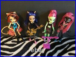 Monster High Fierce Rockers Venus Catty Clawdeen Torelei 2015 Lot