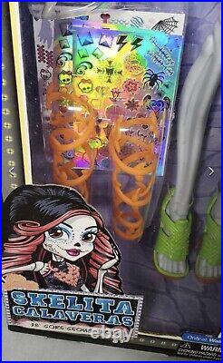 Monster High Skeletal Calaveras Gore-Geous Ghoul 18 tall Doll Mint In Box