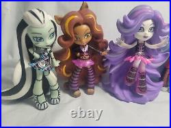 Monster High Vinyl Figs Lot 2014 Mattel Frankie Dracular Ghoulia Clawdeen & More