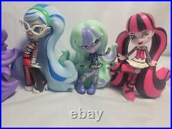 Monster High Vinyl Figs Lot 2014 Mattel Frankie Dracular Ghoulia Clawdeen & More
