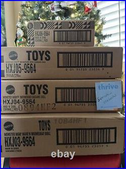 Monster High X Wednesday Full Set! New in Orig Mailer Boxes! Sold Out