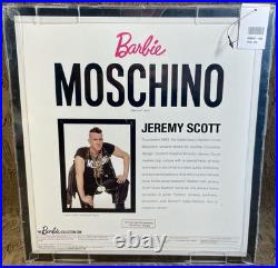 Moschino Barbie Doll #DNJ32 MATTEL 2015 Mint NRFB NEW BY JEREMY SCOTT 1/700