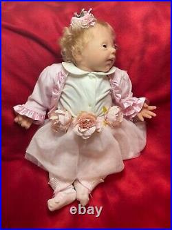 NEW 19 SOLE PEBBLES DOWN SYNDROME BABY GIRL withCOA reborn artist Peg Spencer