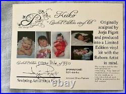 NEW 21 LE Keiko Jorga Pigott withbelly plate & COA/ Reborn KIT NOT FINISHED DOLL